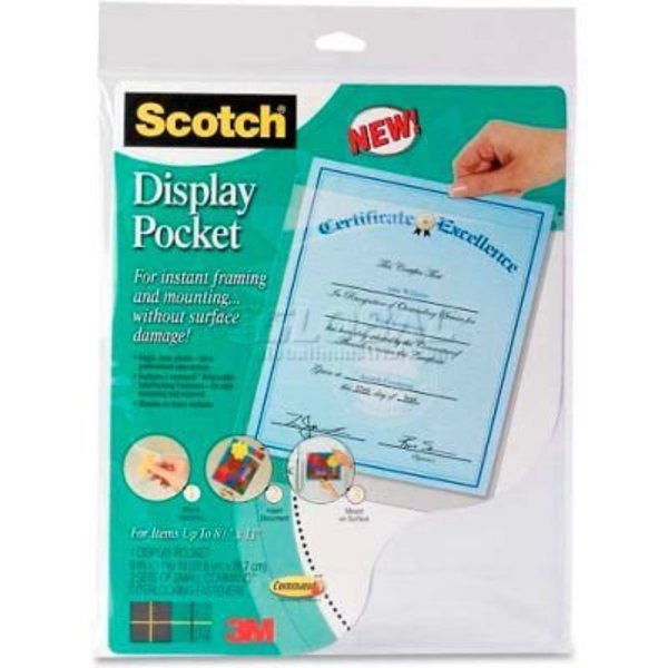 3M 3M„¢ Display Pocket, WL854C, Removable Fasteners, 9" X 11", Clear WL854C